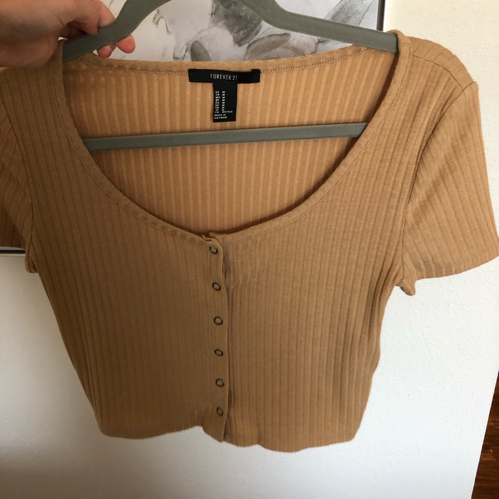 Tan crop top